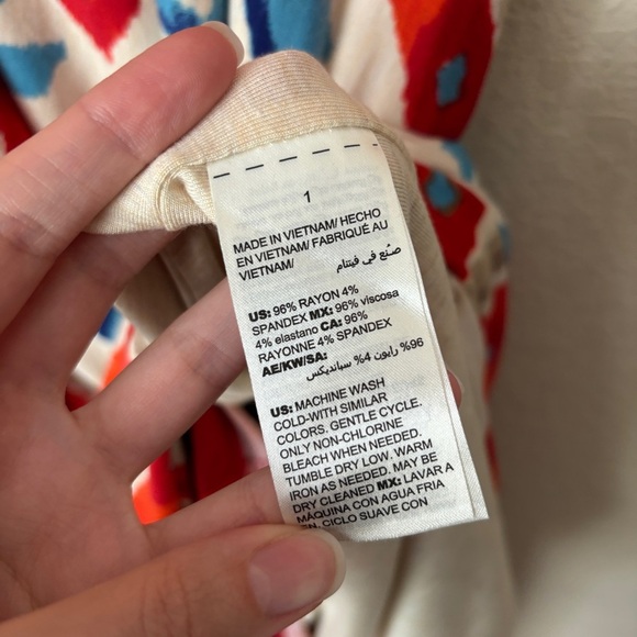 Chico's NEW Ikat Maxi Dress Multicolor Sleeveless V-Neckline Soft Stretchy Knit - Picture 12 of 14